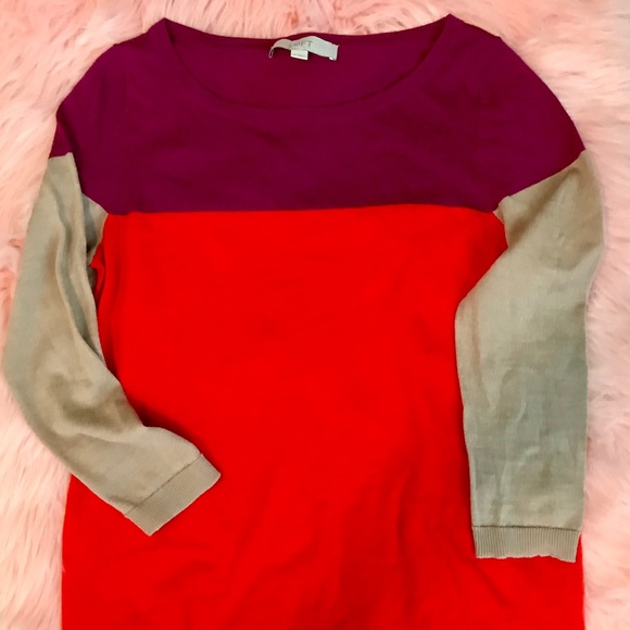 LOFT color block sweater - Picture 1 of 3